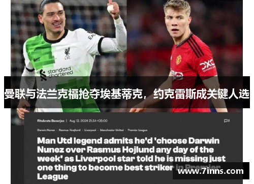 曼联与法兰克福抢夺埃基蒂克，约克雷斯成关键人选